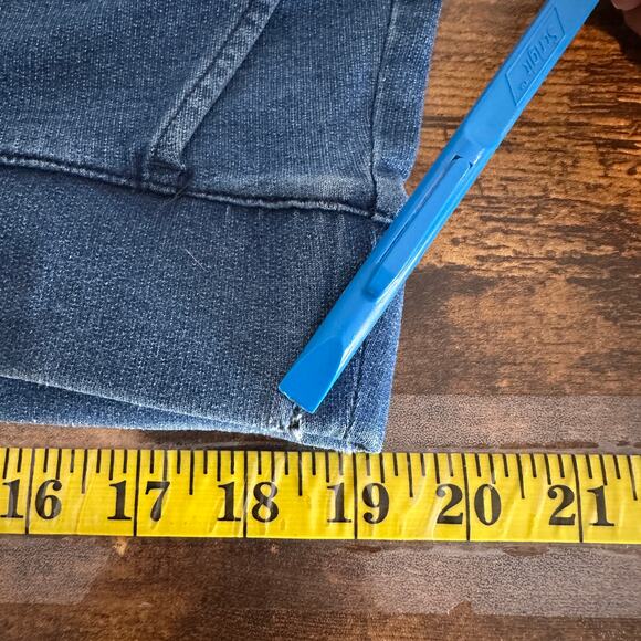 Pure J Jill Indigo Jeans XL Pull On Wide Leg Cropped Stretch Coastal Preppy VGUC - Picture 4 of 10